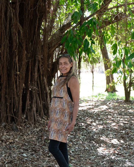 Cotton Apron, Lightning Man by David Cameron