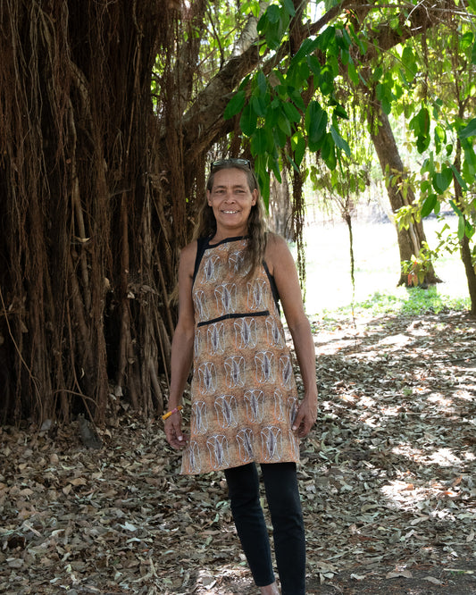 Cotton Apron, Lightning Man by David Cameron