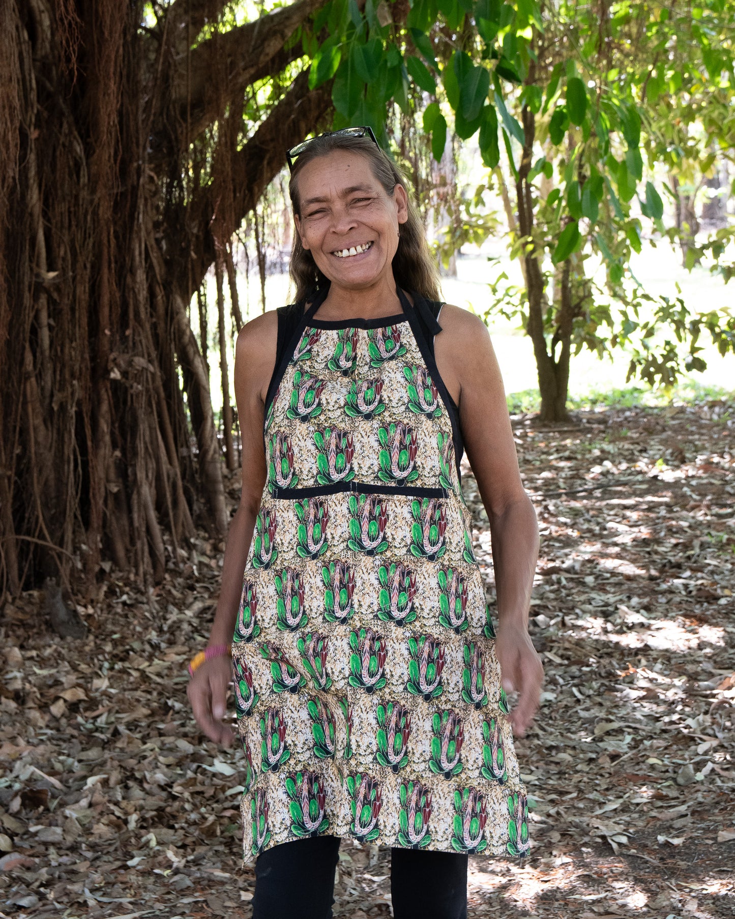 Cotton Apron, Yawk Yawk by Lennie Murabura