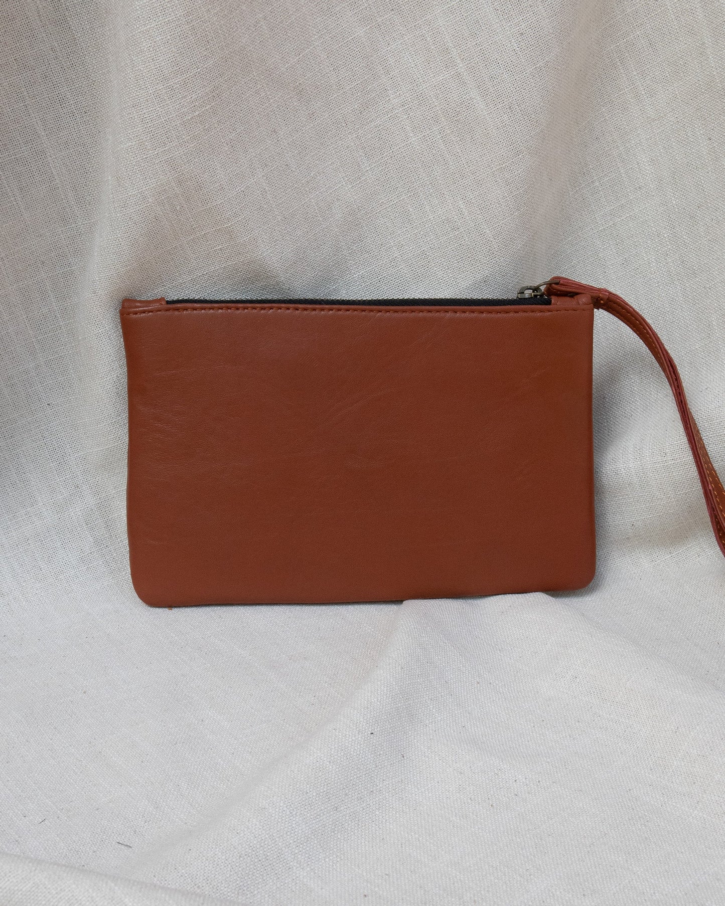 Kakadu Collection Clutch - with tan wrist strap