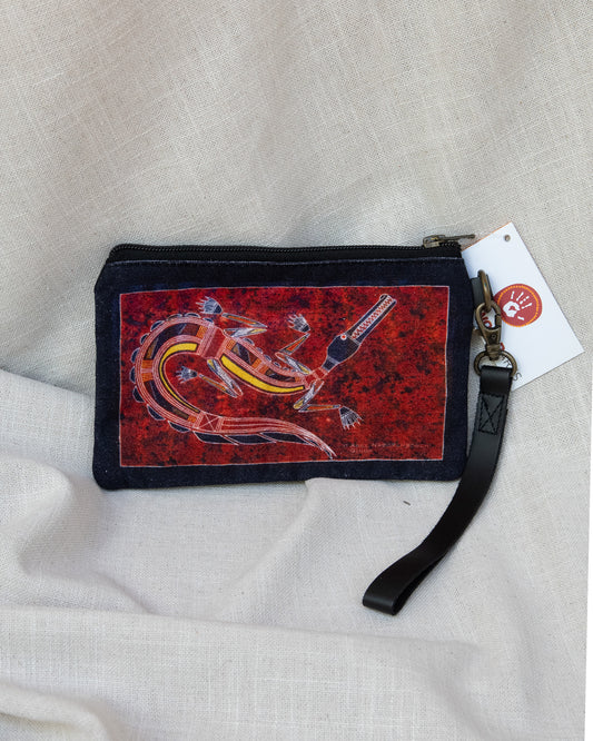 Cotton Pouches with Leather Strap