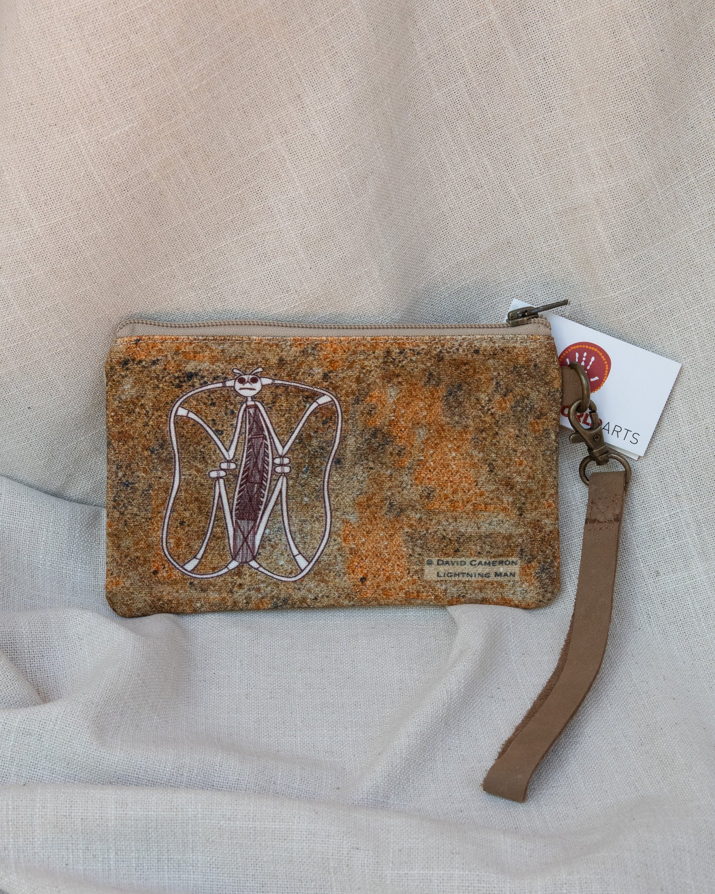 Cotton Pouches with Leather Strap