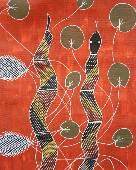 File snake & water python by Sylvia Badari