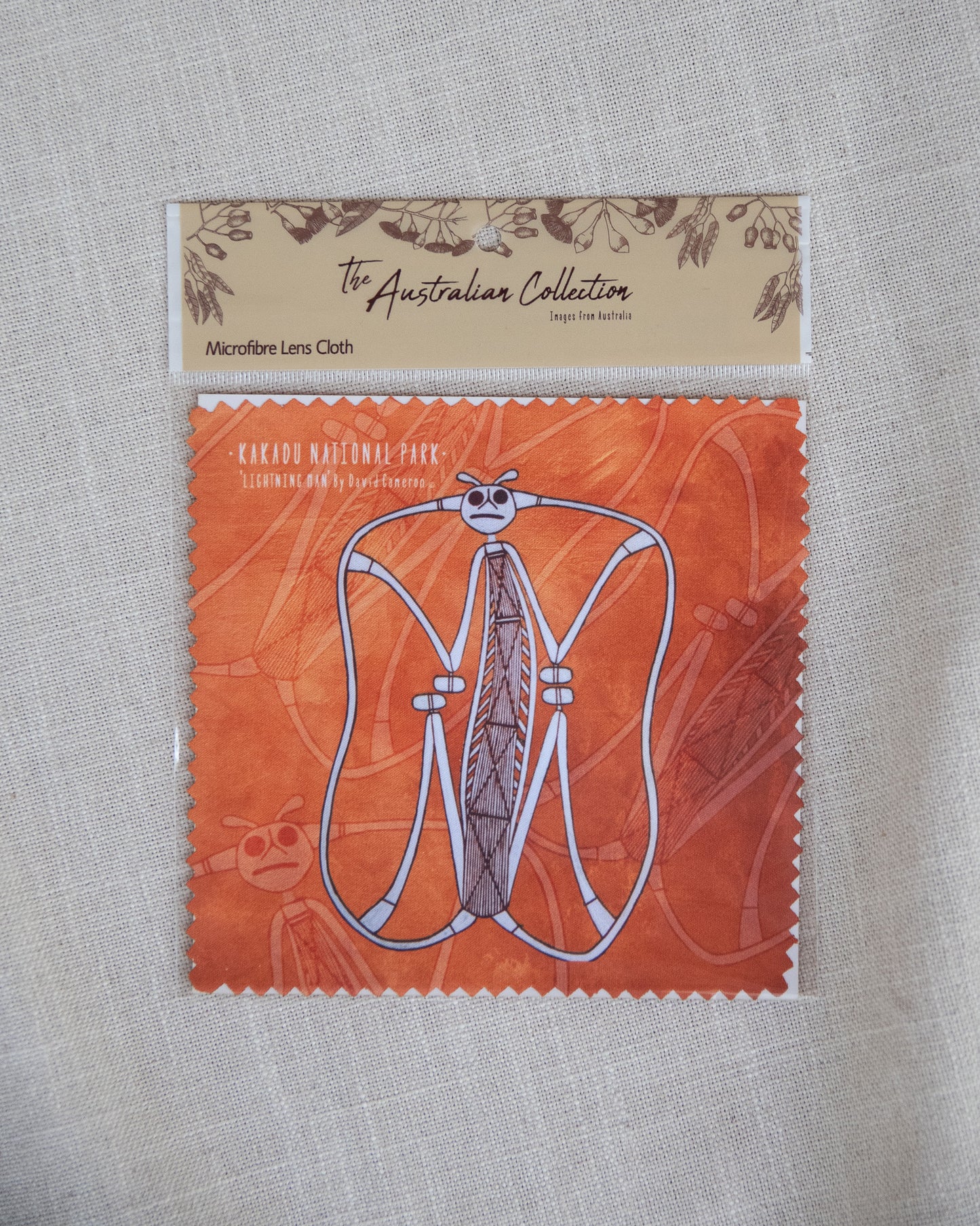 Kakadu Collection microfibre lens cloth - lightning man