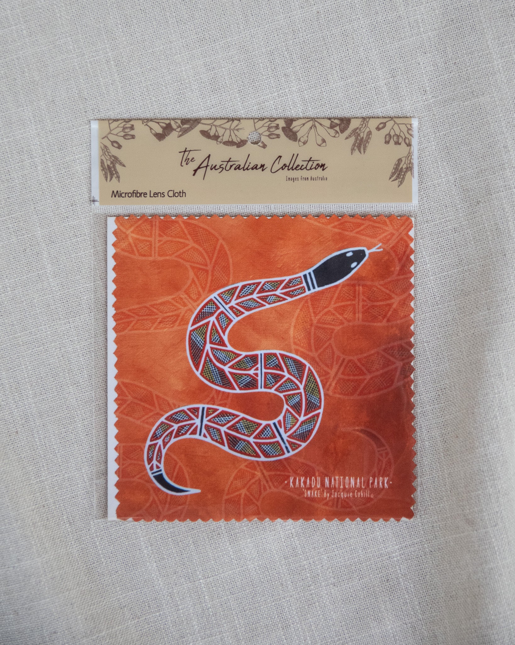 Kakadu Collection microfibre lens cloth - snake