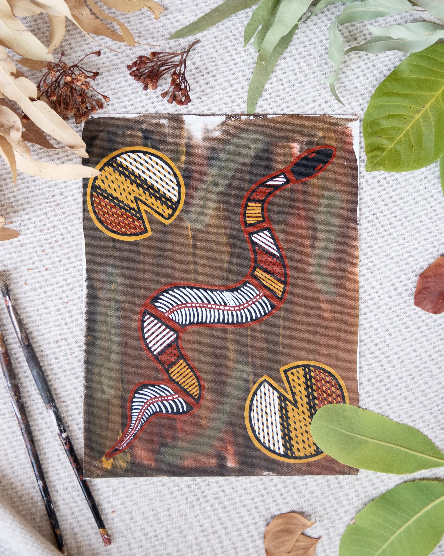 Snake & Lily Pads by Rebecca Haala