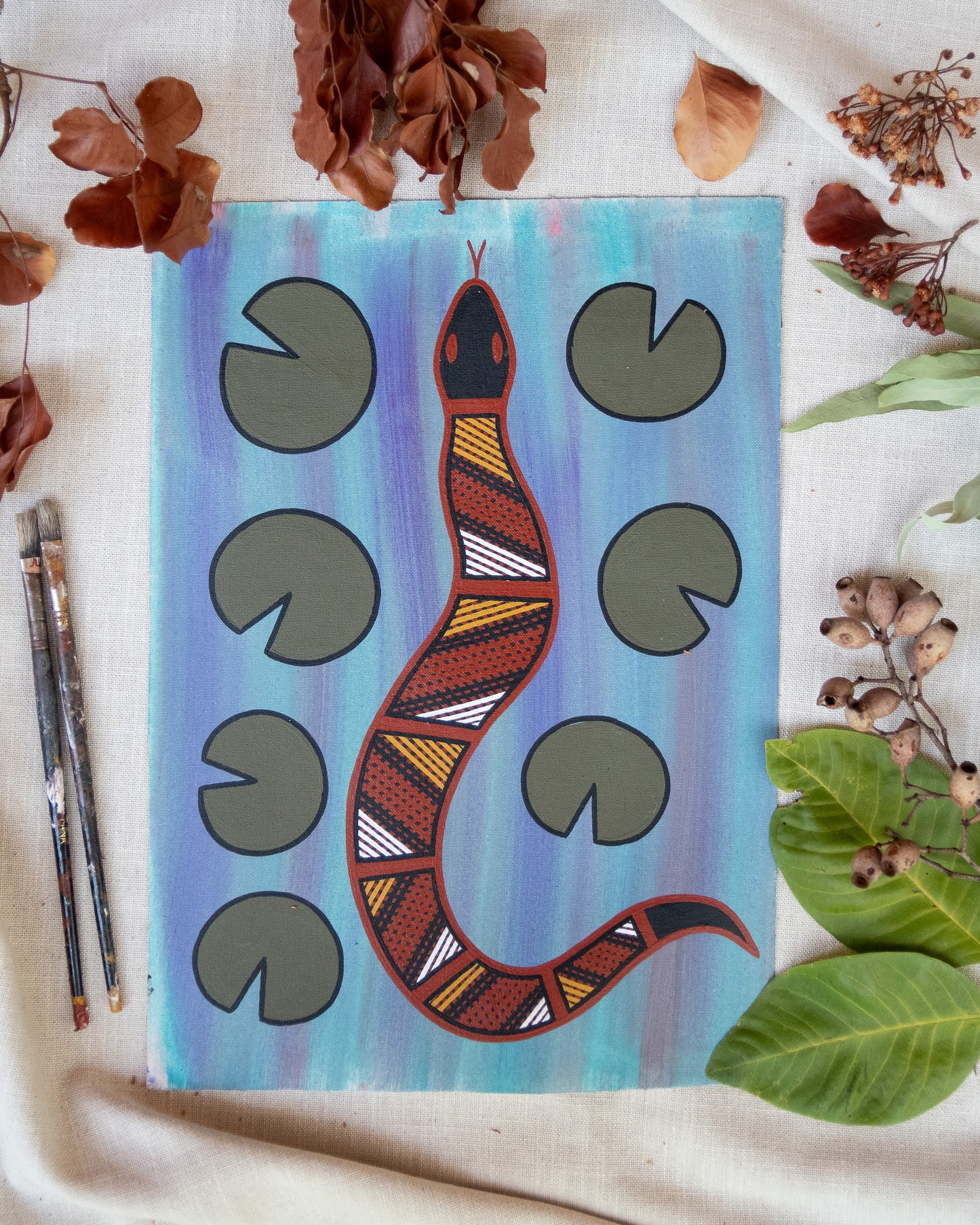 Lilies & Snake by Rebecca Haala