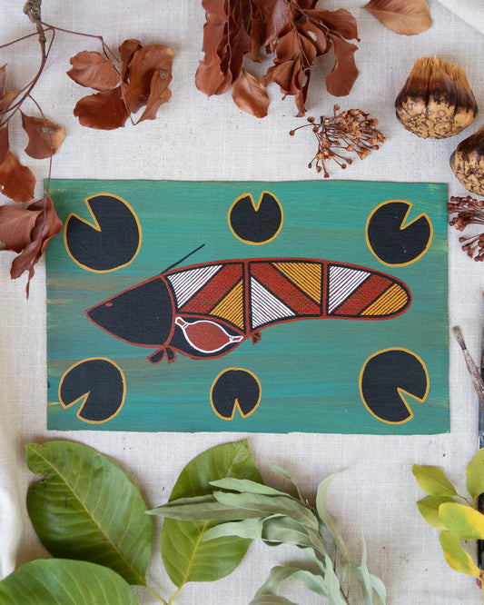Catfish & lily pads by Karl Haala