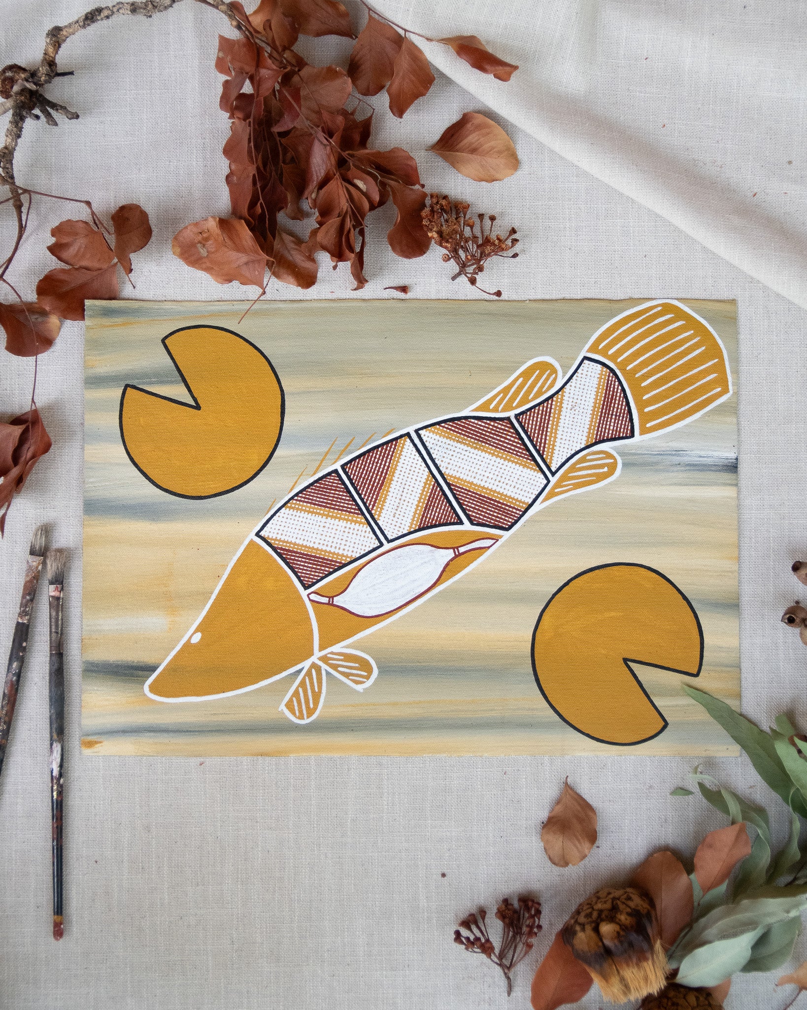 Authentic Aboriginal artwork by Karl Haala Kakadu Artist