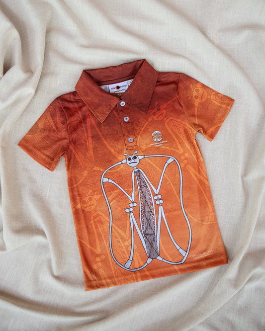 Kakadu kids polo shirt with lightning man