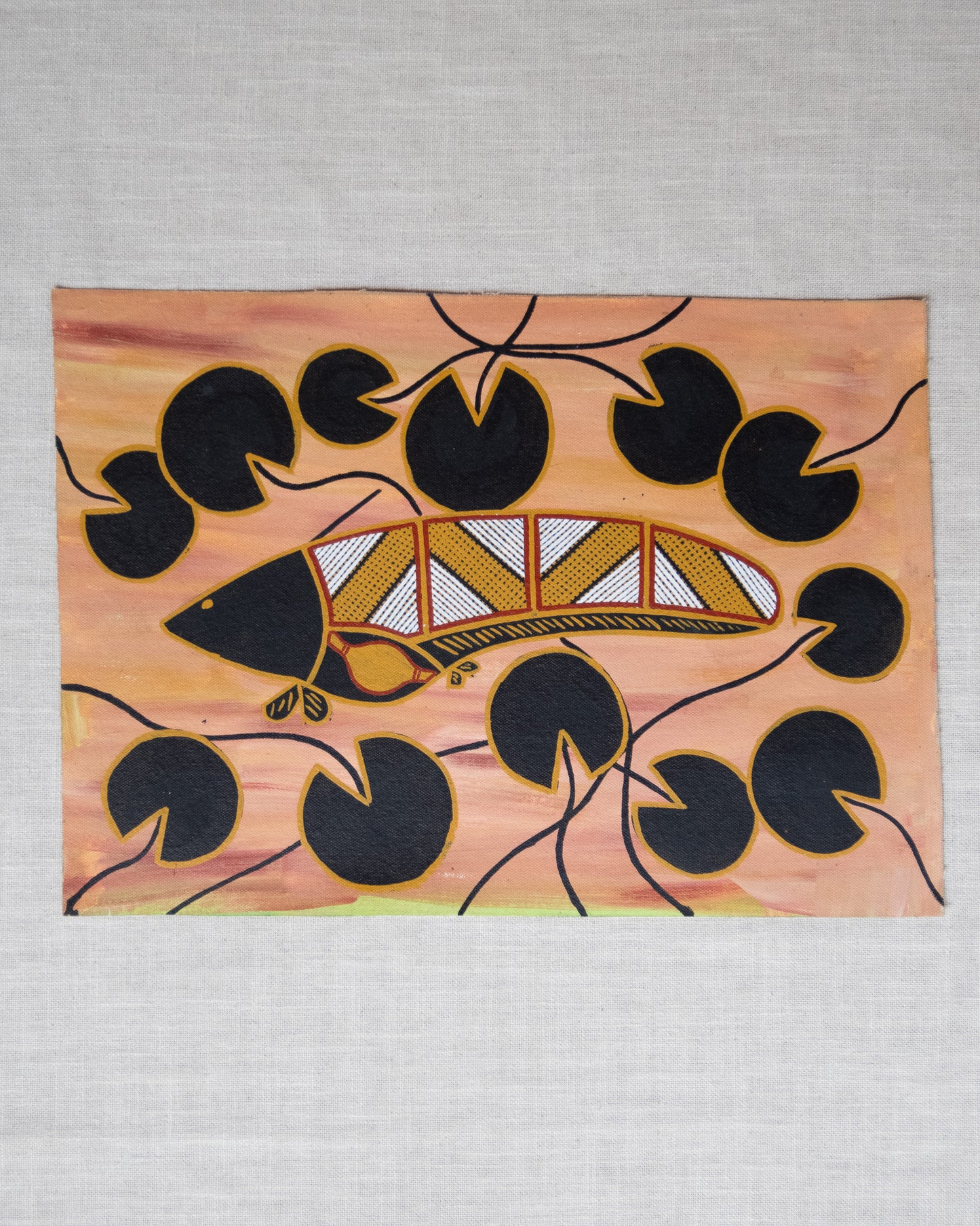 Catfish & water lily by Karl Haala