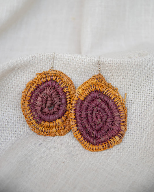 Woven Pandanus Earrings by Marie Wesley