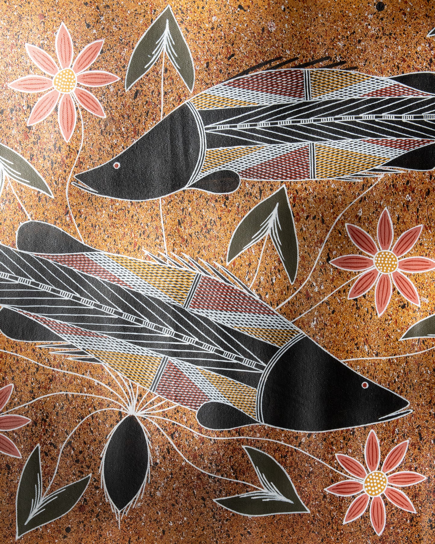 Two Barra & Water Lily by Paddy Cahill