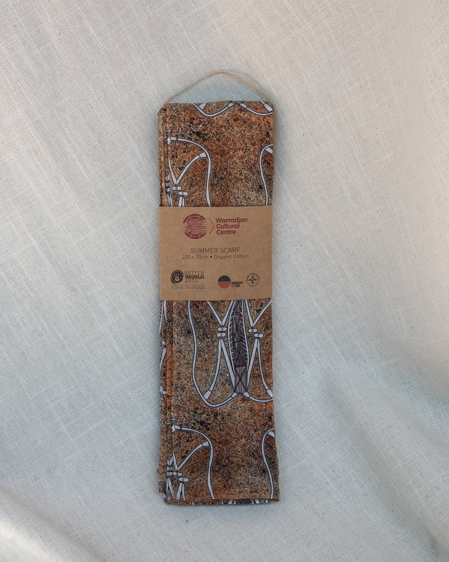 Organic Cotton Summer Scarf - Lightning Man by David Cameron