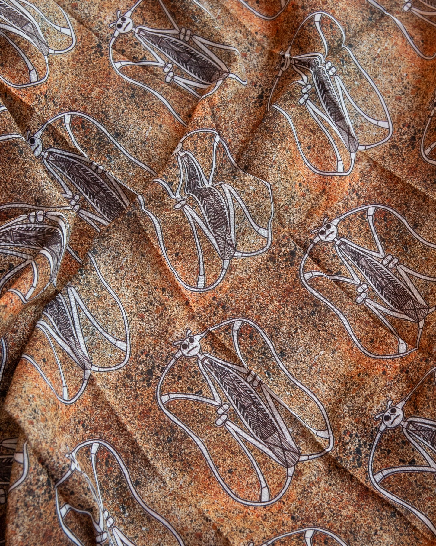 Organic Cotton Summer Scarf - Lightning Man by David Cameron