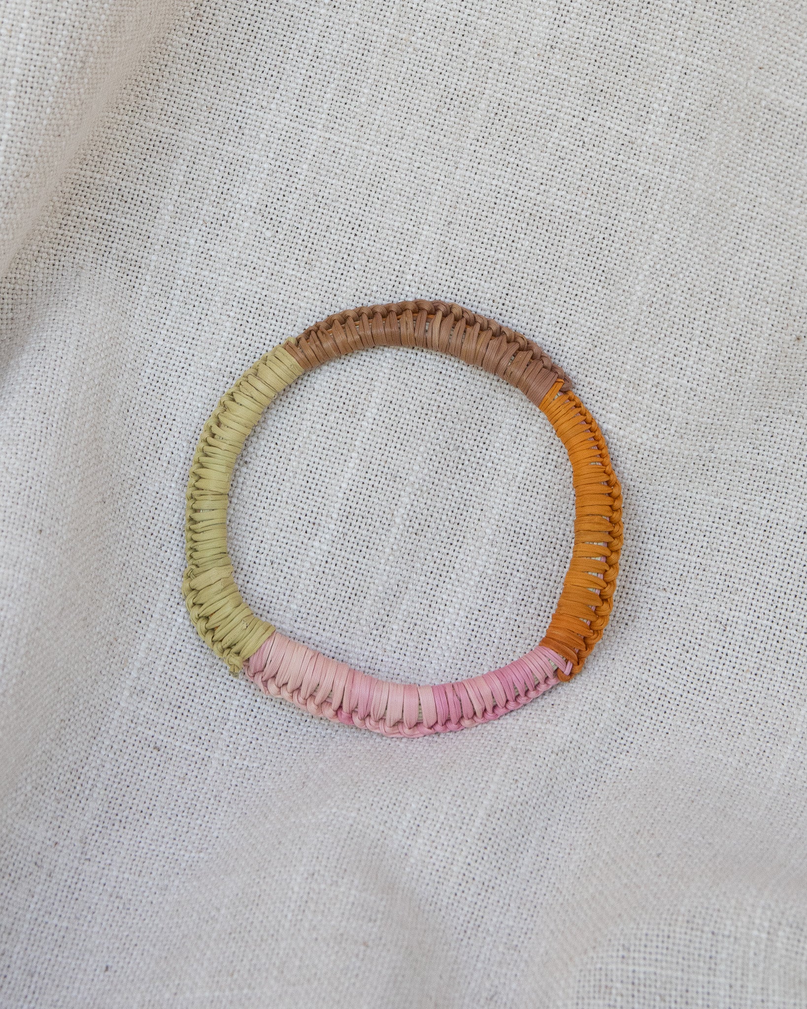 Aboriginal multi coloured woven womens bracelet