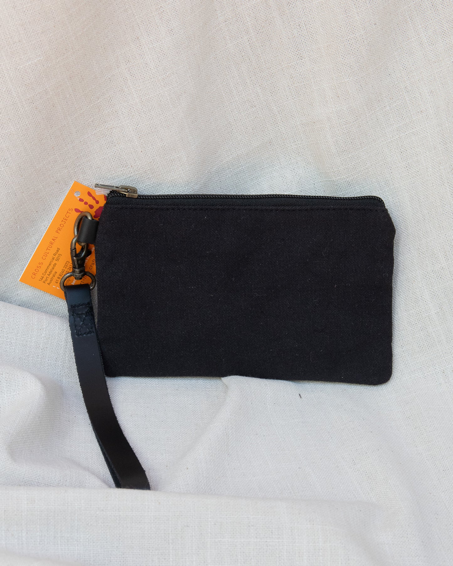 Cotton Pouches with Leather Strap