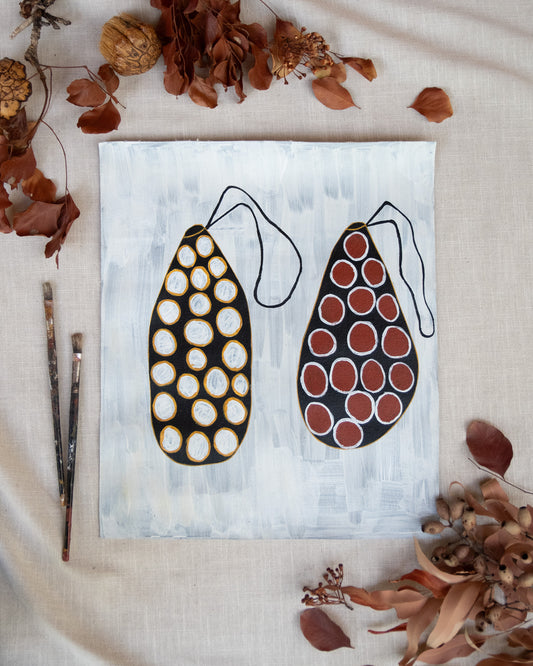Red & White Bush Apples in a Dilly Bag by Sylvia Badari