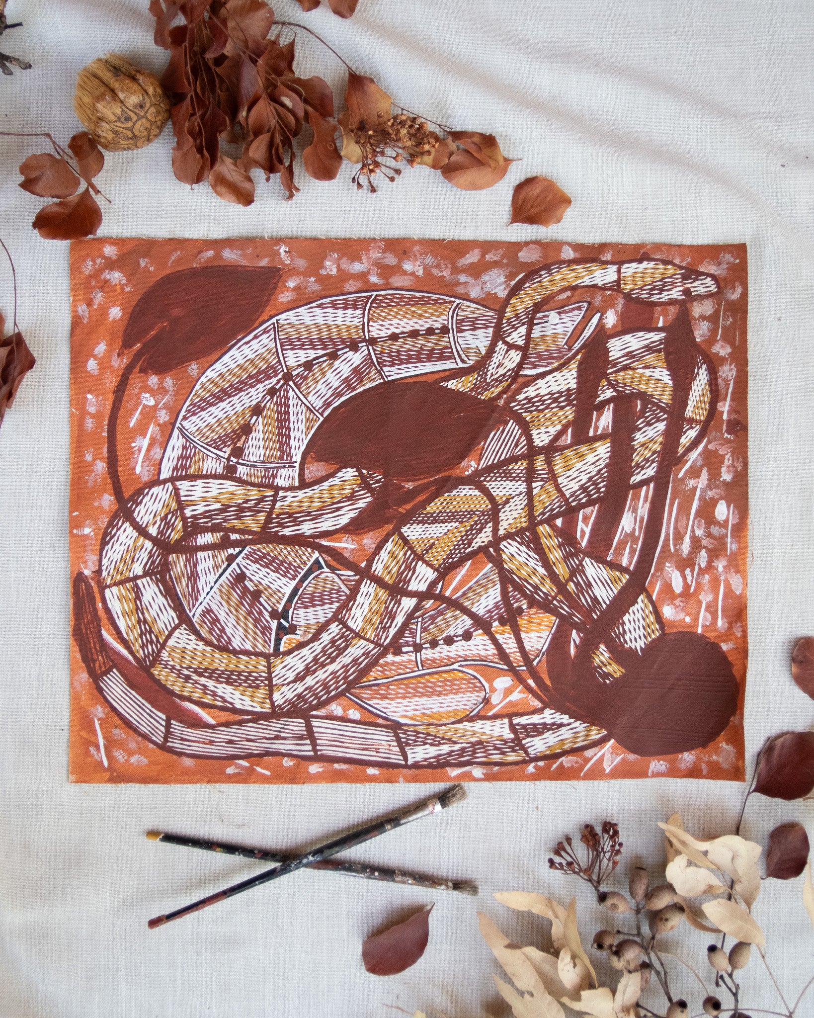 Saratoga and Python by Victor Rostron – Warradjan Cultural Centre