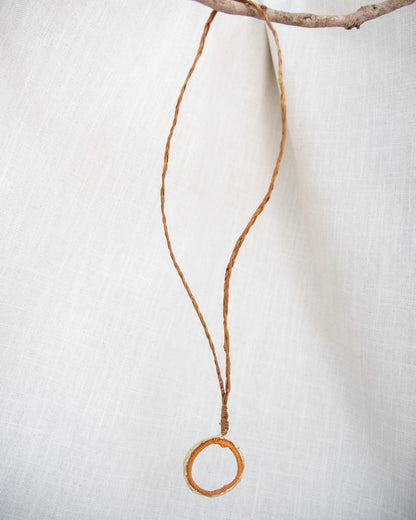 Aboriginal woven necklace or wall decor