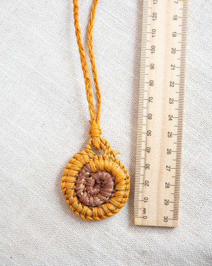 Aboriginal woven necklace by Gwenyth Manakgu