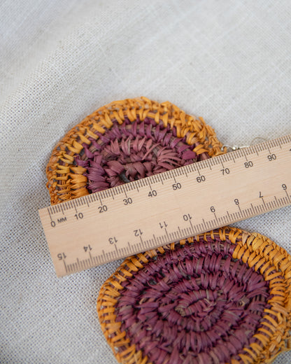 Woven Pandanus Earrings by Marie Wesley