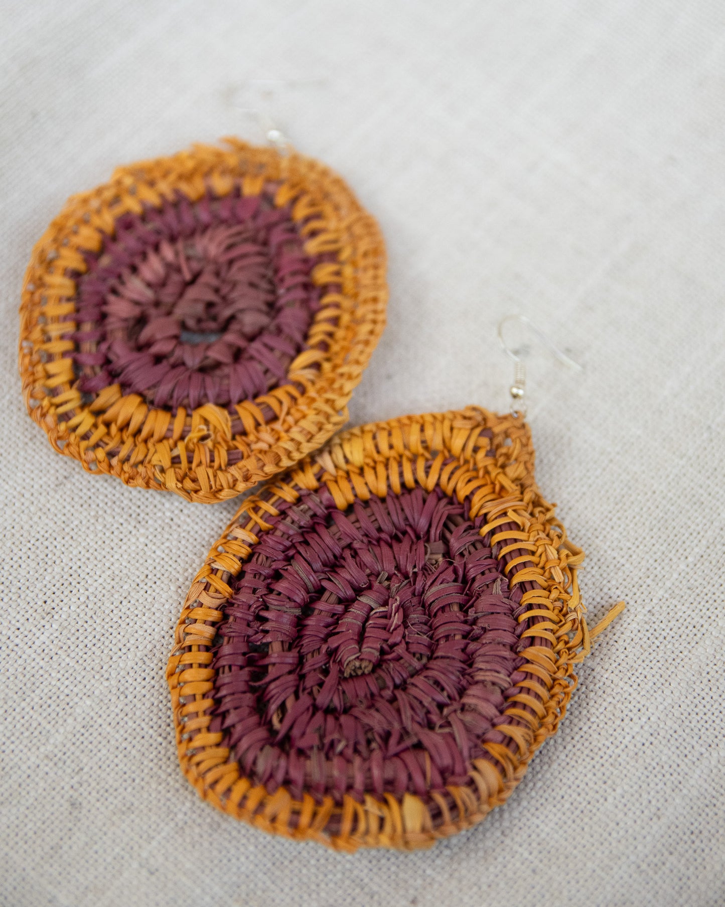 Woven Pandanus Earrings by Marie Wesley