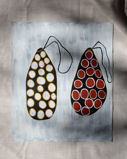 Red & White Bush Apples in a Dilly Bag by Sylvia Badari